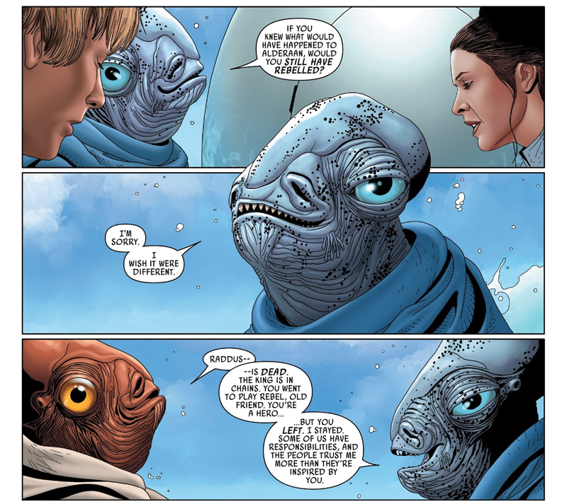 Regent Urtya declines to help Ackbar and the Alliance in Star Wars #44.